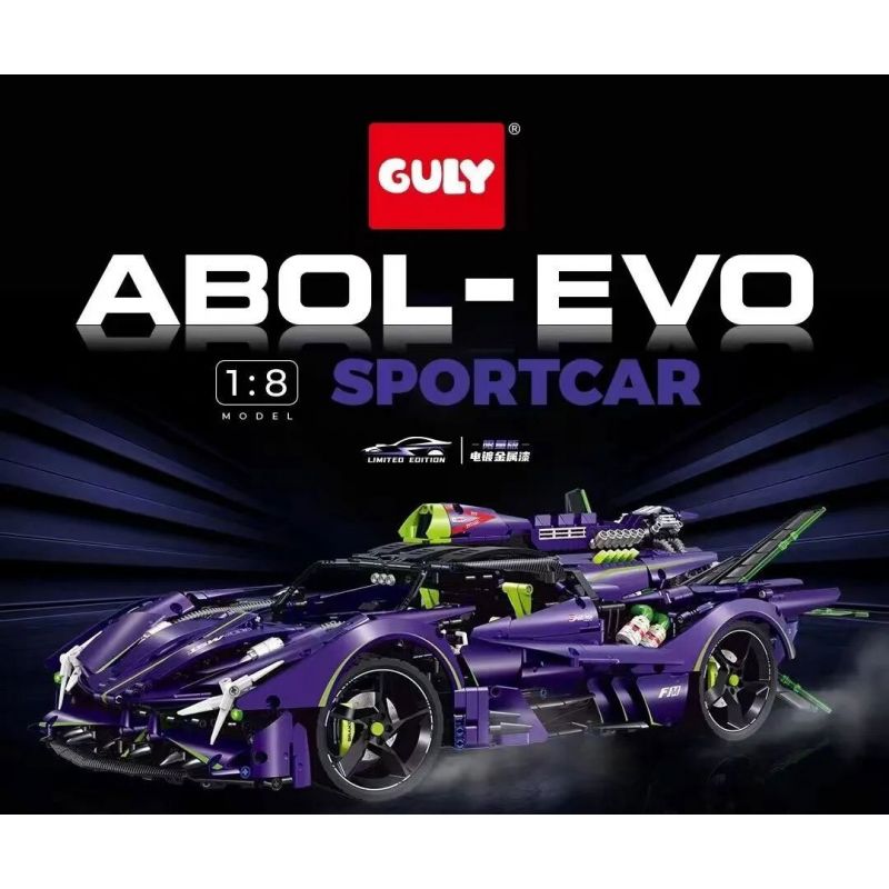 GULY 10614 LERU 10714 SIÊU XE APOLLO EVO tỷ lệ 1:8 bộ đồ chơi xếp lắp ráp ghép mô hình Technic Kỹ Thuật Công Nghệ Cao Mô Hình Phương Tiện 3909 khối