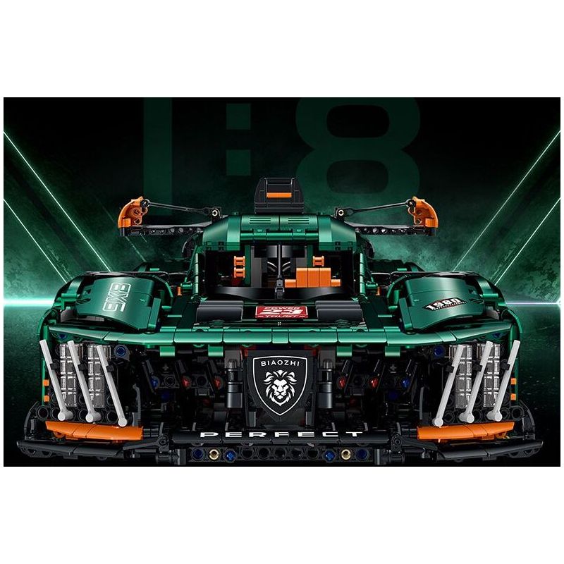 GULY 10616 LERU 10716 PEUGEOT 9X8 24 GIỜ CỦA SIÊU XE HYBRID LE MANS tỷ lệ 1:8 bộ đồ chơi xếp lắp ráp ghép mô hình Technic Kỹ Thuật Công Nghệ Cao Mô Hình Phương Tiện 3746 khối