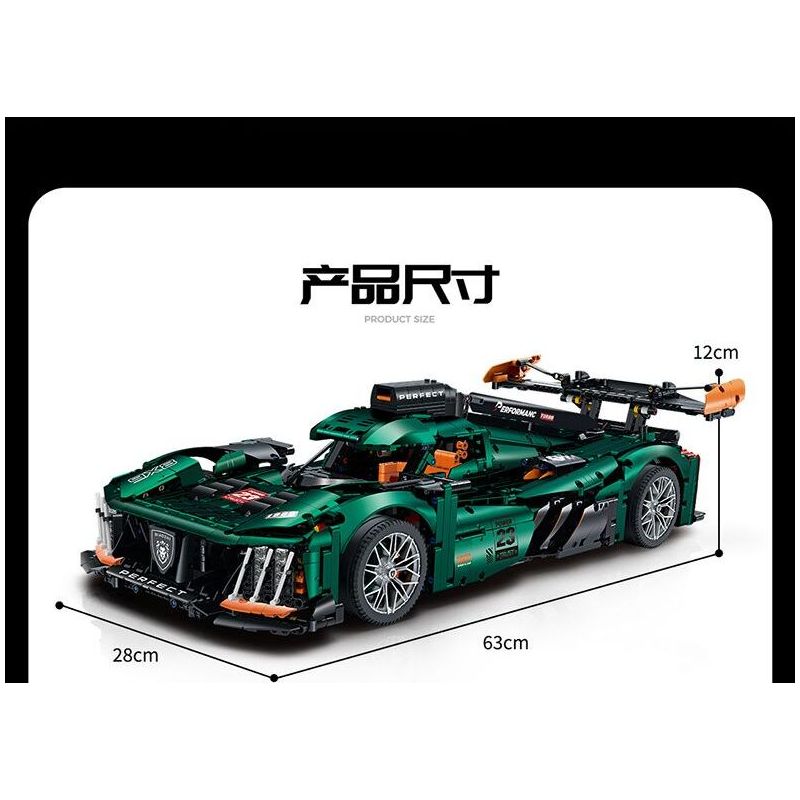 GULY 10616 LERU 10716 PEUGEOT 9X8 24 GIỜ CỦA SIÊU XE HYBRID LE MANS tỷ lệ 1:8 bộ đồ chơi xếp lắp ráp ghép mô hình Technic Kỹ Thuật Công Nghệ Cao Mô Hình Phương Tiện 3746 khối