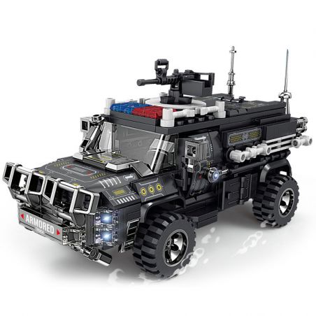 Kazi KY67305 67305 TÀU SÂN BAY CHỞ QUÂN SWAT THUNDER bộ đồ chơi xếp lắp ráp ghép mô hình SWAT FORCE 447 khối