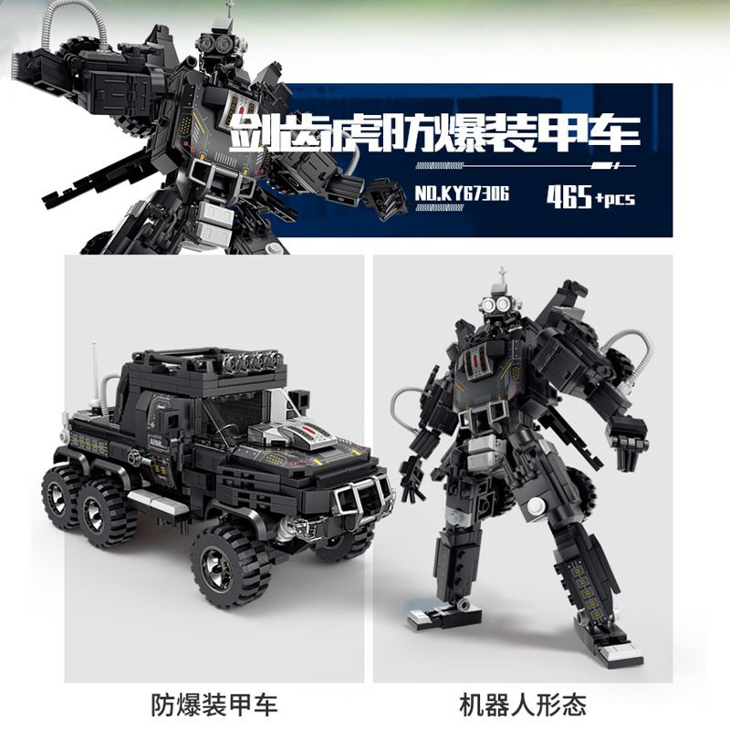 Kazi KY67306 67306 ÁO GIÁP CHỐNG CHÁY NỔ SABERTOOTH TIGER bộ đồ chơi xếp lắp ráp ghép mô hình SWAT FORCE 465 khối