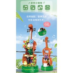 ZHEGAO 661006 GẤU VỪA CHỚM NỞ CÂY VĨ CẦM MỌNG NƯỚC bộ đồ chơi xếp lắp ráp ghép mô hình 792 khối