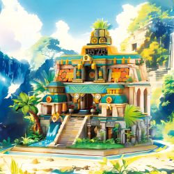 ZHEGAO 612022 NGÔI ĐỀN BỊ MẤT bộ đồ chơi xếp lắp ráp ghép mô hình THE LOST TEMPLE 1645 khối