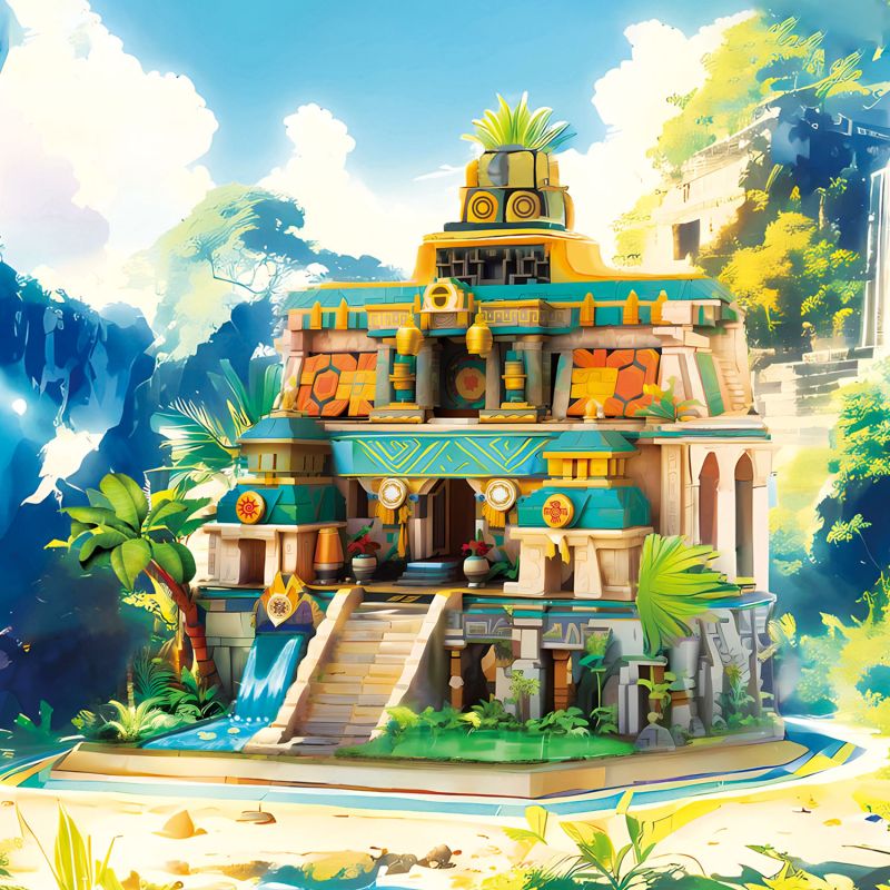 ZHEGAO 612022 NGÔI ĐỀN BỊ MẤT bộ đồ chơi xếp lắp ráp ghép mô hình THE LOST TEMPLE 1645 khối