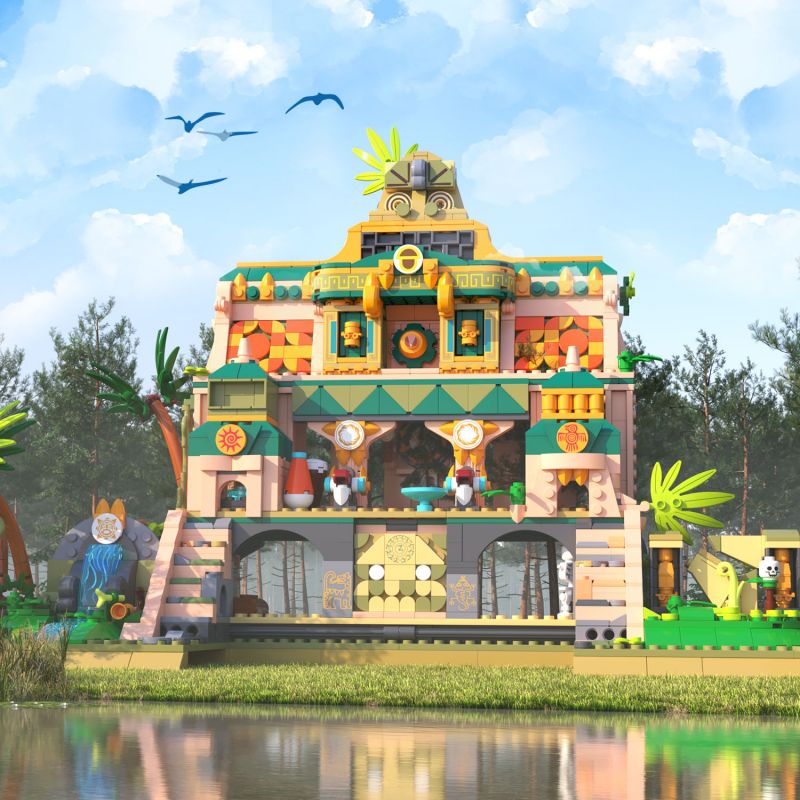 ZHEGAO 612022 NGÔI ĐỀN BỊ MẤT bộ đồ chơi xếp lắp ráp ghép mô hình THE LOST TEMPLE 1645 khối