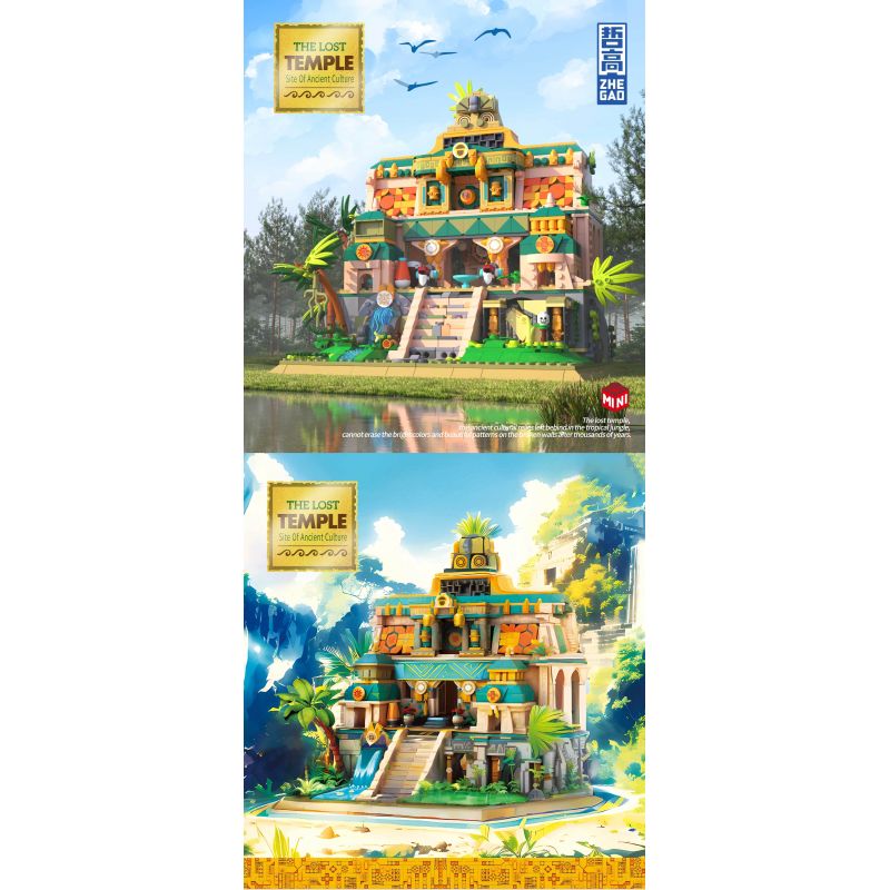 ZHEGAO 612022 NGÔI ĐỀN BỊ MẤT bộ đồ chơi xếp lắp ráp ghép mô hình THE LOST TEMPLE 1645 khối