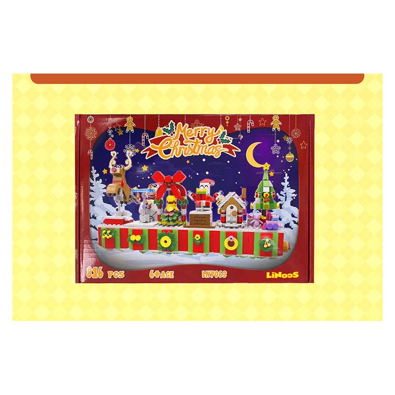 ZHEGAO LN7063 7063 GIÁNG SINH 6 PHONG CÁCH NGÔI NHÀ BÁNH GỪNG CHUÔNG NAI SỪNG TẤM GIÀ NOEL CÂY THÔNG NGƯỜI TUYẾT bộ đồ chơi xếp lắp ráp ghép mô hình Creator Sáng Tạo 816 khối
