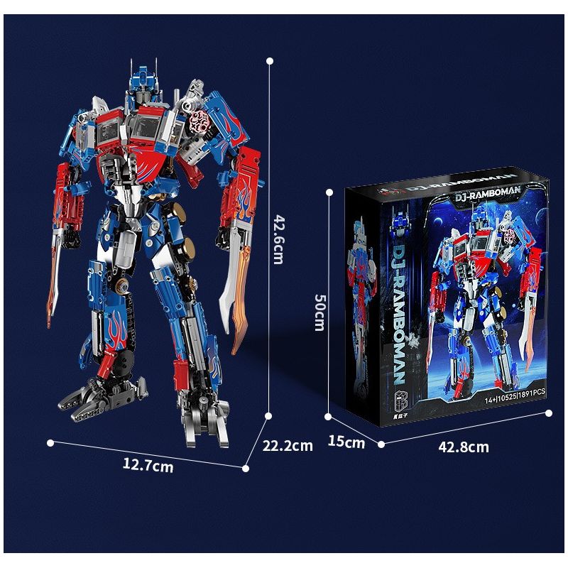SHARP MODEL JIMULIANG PRODUCT 10525 ZAPE 10535 PHIÊN BẢN B-MECHA FIERCE OPTIMUS PRIME bộ đồ chơi xếp lắp ráp ghép mô hình Movie & Game Phim Và Trò Chơi 1891 khối