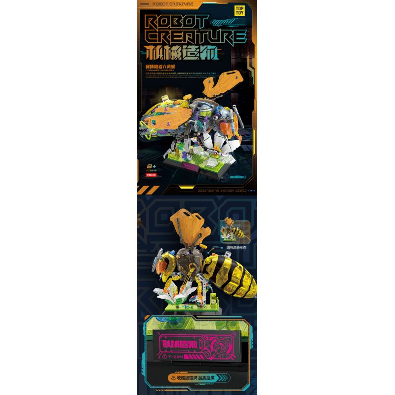 TOP TOY TC2103 2103 SÁNG TẠO CƠ KHÍ CYBERHERMIT BUMBLEBEE bộ đồ chơi xếp lắp ráp ghép mô hình 800 khối
