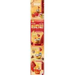 PLEYERID M38-P8037 P8037 8037 M38P8037 38-P8037 RỒNG SỮA VÀ MAY MẮN ĐỒ TRANG TRÍ HỢP THỜI 3 LOẠI BÁNH BU TRỖI DẬY NỞ HOA PHÚ QUÝ bộ đồ chơi xếp lắp ráp ghép mô hình