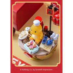 PLEYERID M38-P8037 P8037 8037 M38P8037 38-P8037 RỒNG SỮA VÀ MAY MẮN ĐỒ TRANG TRÍ HỢP THỜI 3 LOẠI BÁNH BU TRỖI DẬY NỞ HOA PHÚ QUÝ bộ đồ chơi xếp lắp ráp ghép mô hình