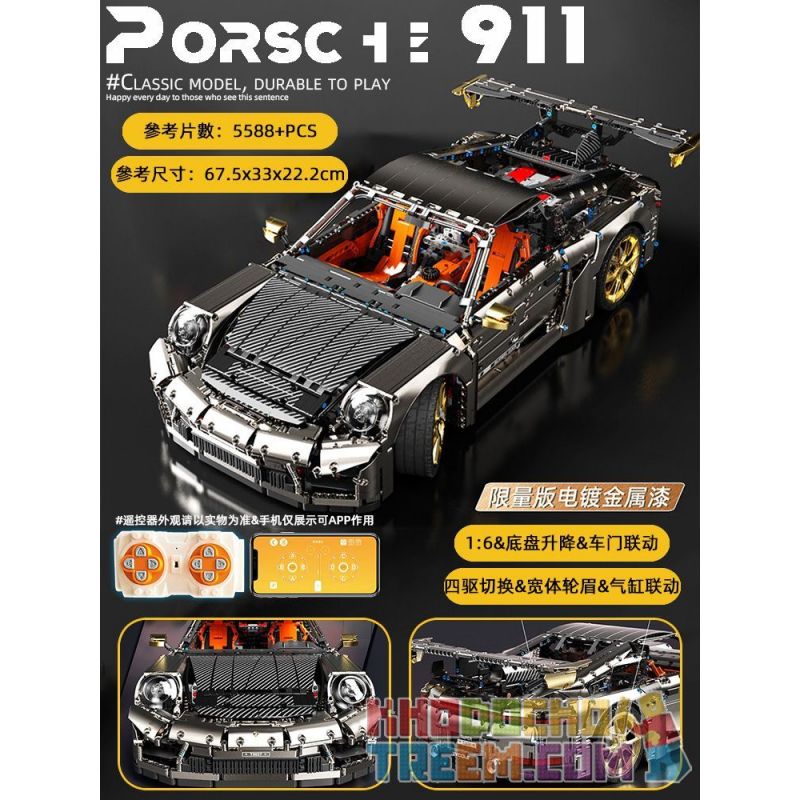TA GAOLE T5037A 5037A T5037B 5037B non  PORSCHE 911 TỶ LỆ 1:6 tỷ lệ 1:6 bộ đồ chơi xếp lắp ráp ghép mô hình  Kỹ Thuật Công Nghệ Cao Mô Hình Phương Tiện 5588 khối