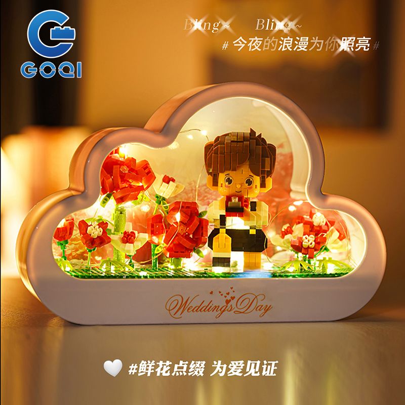 GOQI GQ-3006 3006 GQ3006 ĐÈN GƯƠNG ĐÁM MÂY GQ CẦU HÔN HOÀNG TỬ BÉ bộ đồ chơi xếp lắp ráp ghép mô hình 1149 khối