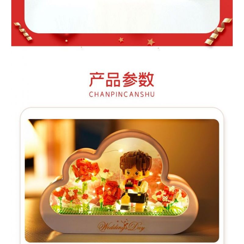 GOQI GQ-3006 3006 GQ3006 ĐÈN GƯƠNG ĐÁM MÂY GQ CẦU HÔN HOÀNG TỬ BÉ bộ đồ chơi xếp lắp ráp ghép mô hình 1149 khối