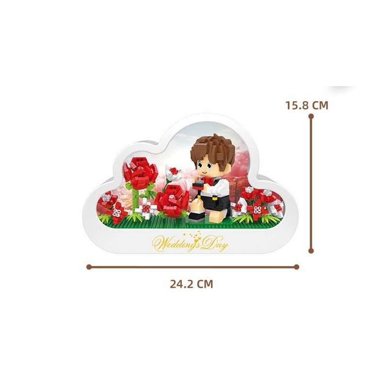 GOQI GQ-3006 3006 GQ3006 ĐÈN GƯƠNG ĐÁM MÂY GQ CẦU HÔN HOÀNG TỬ BÉ bộ đồ chơi xếp lắp ráp ghép mô hình 1149 khối