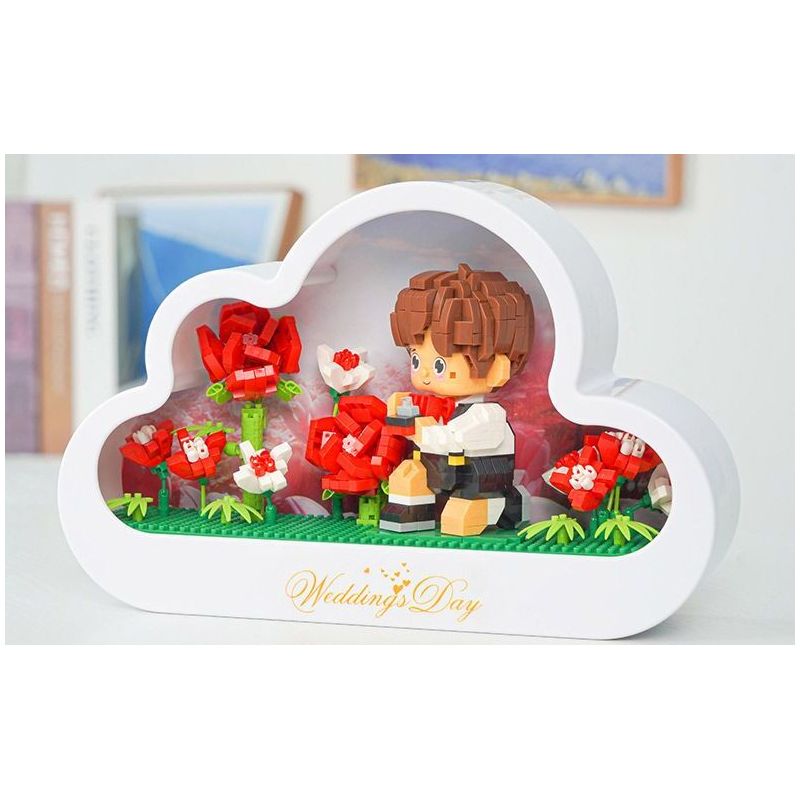 GOQI GQ-3006 3006 GQ3006 ĐÈN GƯƠNG ĐÁM MÂY GQ CẦU HÔN HOÀNG TỬ BÉ bộ đồ chơi xếp lắp ráp ghép mô hình 1149 khối