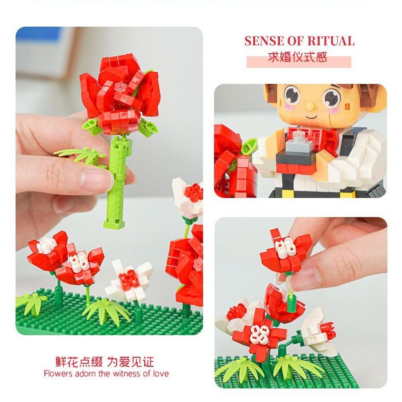 GOQI GQ-3006 3006 GQ3006 ĐÈN GƯƠNG ĐÁM MÂY GQ CẦU HÔN HOÀNG TỬ BÉ bộ đồ chơi xếp lắp ráp ghép mô hình 1149 khối