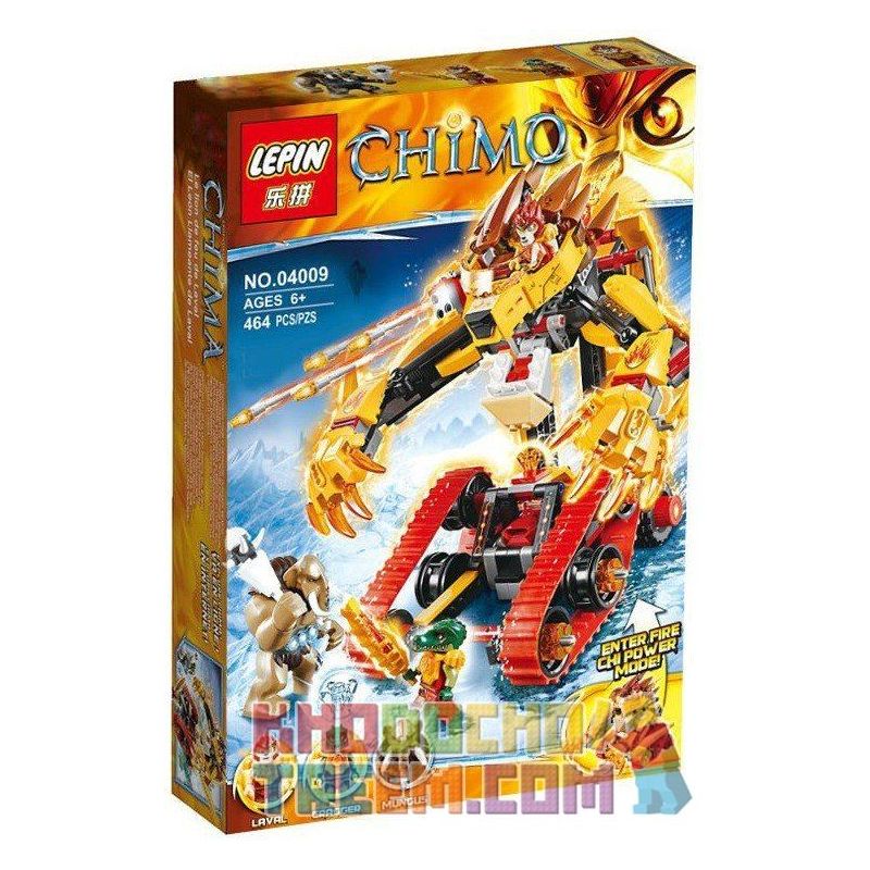 NOT Lego LEGENDS OF CHIMA LAVAL'S FIRE LION 70144 Bela Lari 10295 LEPIN 04009 xếp lắp ráp ghép mô hình SƯ TỬ LỬA CỦA LAVAL Bộ Tộc Thú 450 khối