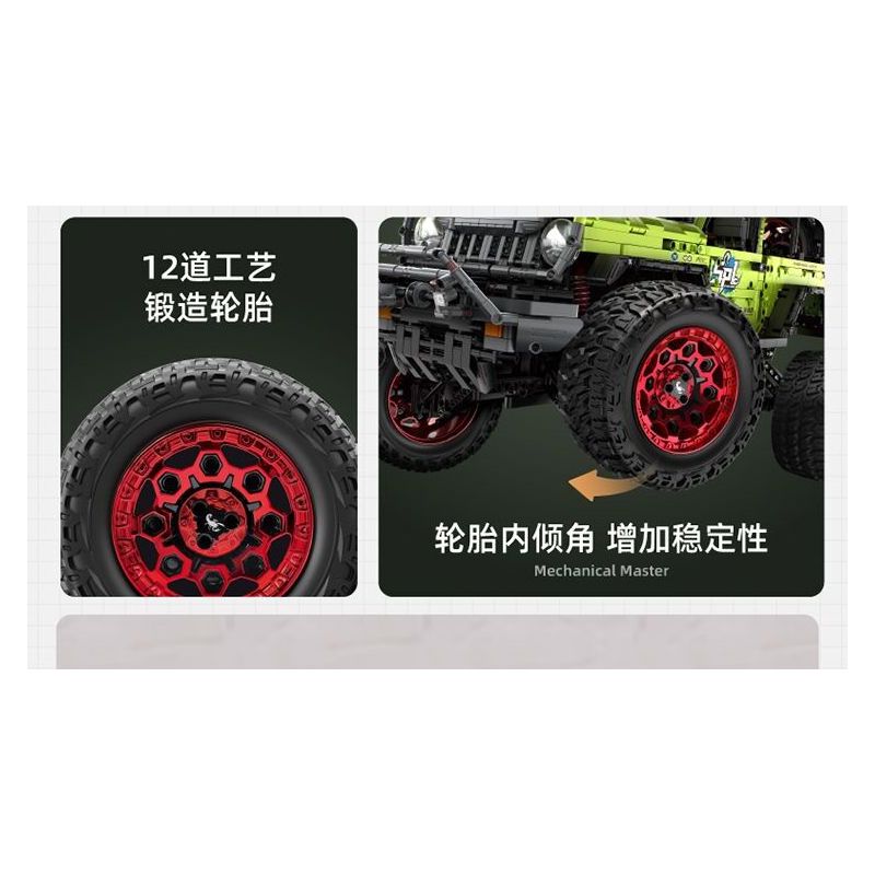 IM.MASTER QIHUI 9829-2 BẬC THẦY CƠ KHÍ XE ĐỊA HÌNH WRANGLER 1:6 tỷ lệ 1:6 bộ đồ chơi xếp lắp ráp ghép mô hình Technic Kỹ Thuật Công Nghệ Cao Mô Hình Phương Tiện 2545 khối