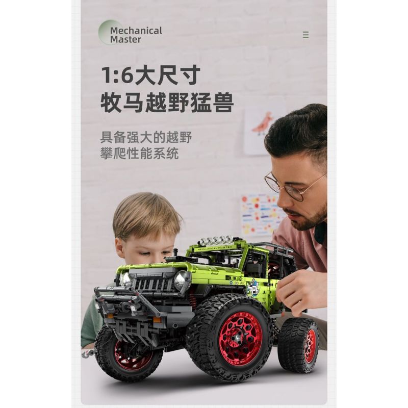 IM.MASTER QIHUI 9829-2 BẬC THẦY CƠ KHÍ XE ĐỊA HÌNH WRANGLER 1:6 tỷ lệ 1:6 bộ đồ chơi xếp lắp ráp ghép mô hình Technic Kỹ Thuật Công Nghệ Cao Mô Hình Phương Tiện 2545 khối