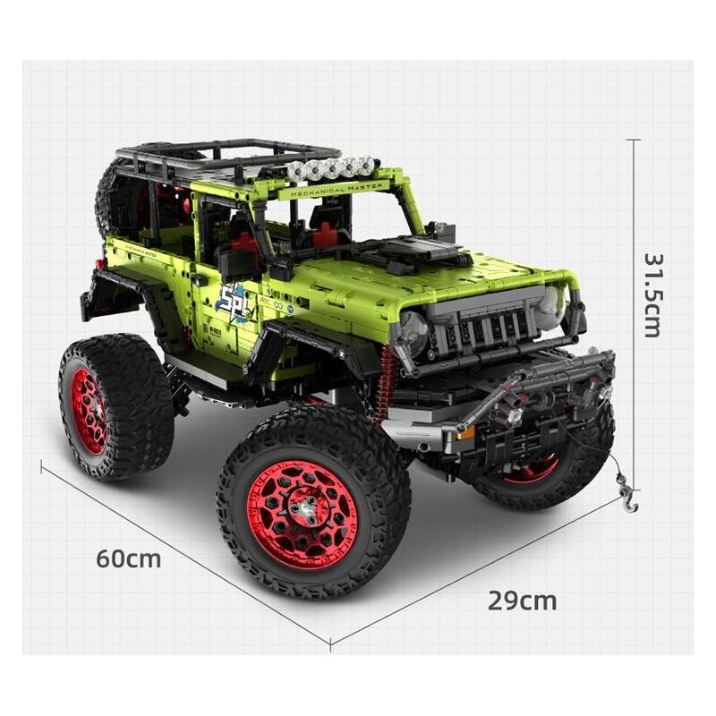 IM.MASTER QIHUI 9829-2 BẬC THẦY CƠ KHÍ XE ĐỊA HÌNH WRANGLER 1:6 tỷ lệ 1:6 bộ đồ chơi xếp lắp ráp ghép mô hình Technic Kỹ Thuật Công Nghệ Cao Mô Hình Phương Tiện 2545 khối