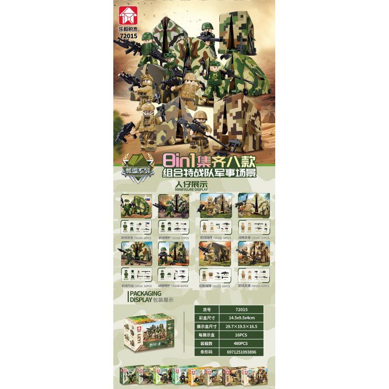 LE YI 72015 LỀU CẢNH QUÂN SỰ CỦA LỰC LƯỢNG ĐẶC BIỆT TRONG CHIẾN TRANH NGA-UKRAINE 8 KẾT HỢP TẤN CÔNG TIỀN TUYẾN YỂM TRỢ HOẠT ĐỘNG LƯỢC CHỈ HUY HỖ HẬU CẦN bộ đồ chơi xếp lắp ráp ghép mô hình Military Army Quân Sự Bộ Đội 524 khối