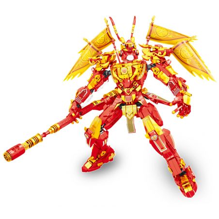 MINGDI LEIBAO K0912 0912 TÔN NGỘ KHÔNG PHIÊN BẢN PHUN SƠN CỦA MECHA bộ đồ chơi xếp lắp ráp ghép mô hình 1243 khối