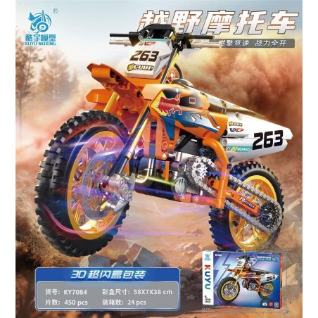 KUYU MOXING KY7084 7084 XE MÔTÔ bộ đồ chơi xếp lắp ráp ghép mô hình Technic Kỹ Thuật Công Nghệ Cao Mô Hình Phương Tiện 450 khối