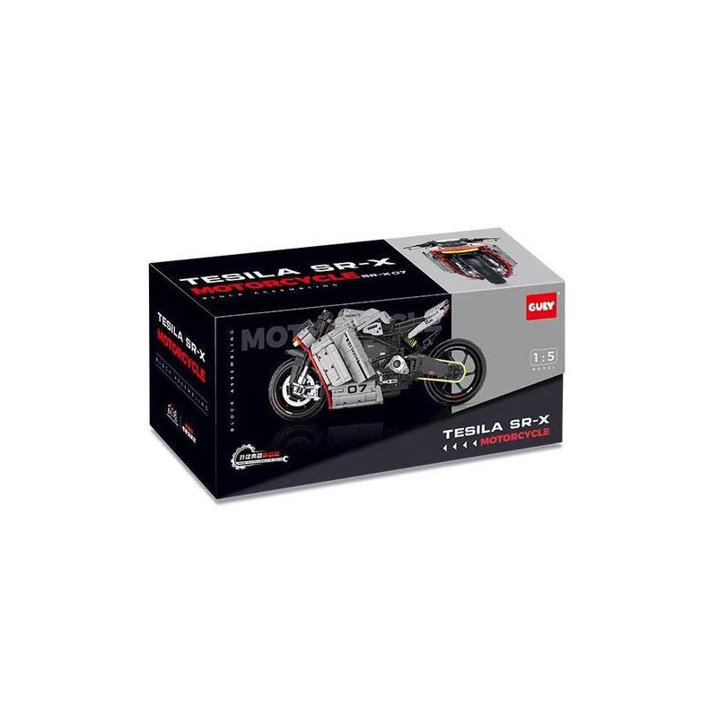 GULY 60507 XE MÁY TESLA SR-X tỷ lệ 1:5 bộ đồ chơi xếp lắp ráp ghép mô hình Technic TESILA SR-X Kỹ Thuật Công Nghệ Cao Mô Hình Phương Tiện 2268 khối