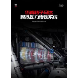 GULY 60507 XE MÁY TESLA SR-X tỷ lệ 1:5 bộ đồ chơi xếp lắp ráp ghép mô hình Technic TESILA SR-X Kỹ Thuật Công Nghệ Cao Mô Hình Phương Tiện 2268 khối