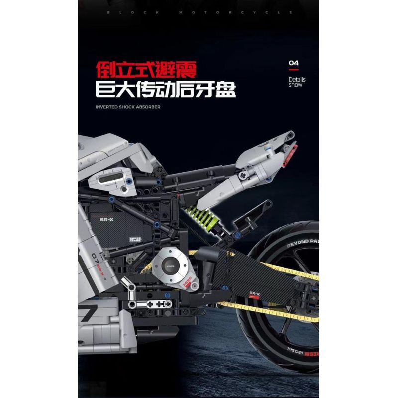 GULY 60507 non Lego XE MÁY TESLA SR-X tỷ lệ 1:5 bộ đồ chơi