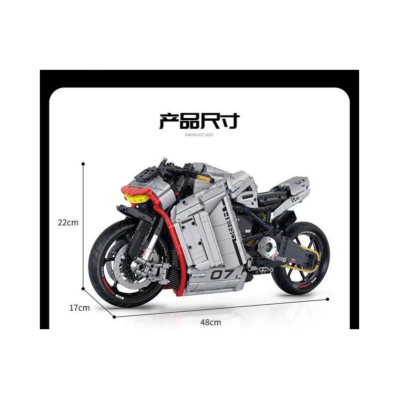 GULY 60507 XE MÁY TESLA SR-X tỷ lệ 1:5 bộ đồ chơi xếp lắp ráp ghép mô hình Technic TESILA SR-X Kỹ Thuật Công Nghệ Cao Mô Hình Phương Tiện 2268 khối