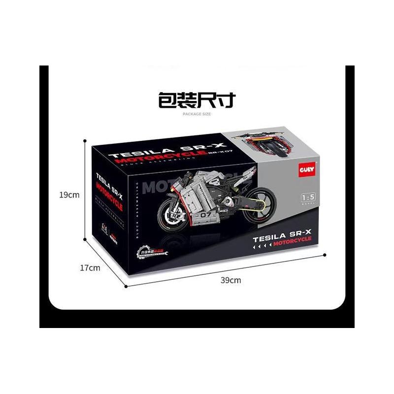 GULY 60507 XE MÁY TESLA SR-X tỷ lệ 1:5 bộ đồ chơi xếp lắp ráp ghép mô hình Technic TESILA SR-X Kỹ Thuật Công Nghệ Cao Mô Hình Phương Tiện 2268 khối