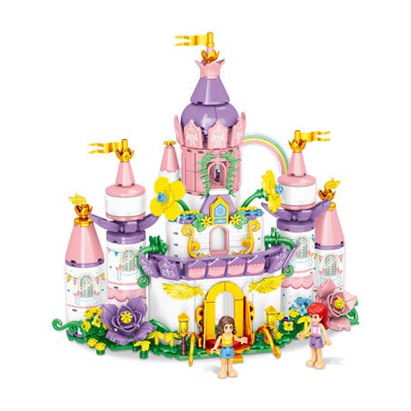 MINGDI LEIBAO K0895 0895 LÂU ĐÀI HOA bộ đồ chơi xếp lắp ráp ghép mô hình Girl PRINCESS CASTLE Con Gái 519 khối
