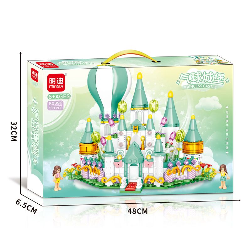 MINGDI LEIBAO K0896 0896 LÂU ĐÀI BÓNG BAY bộ đồ chơi xếp lắp ráp ghép mô hình Girl PRINCESS CASTLE Con Gái 513 khối