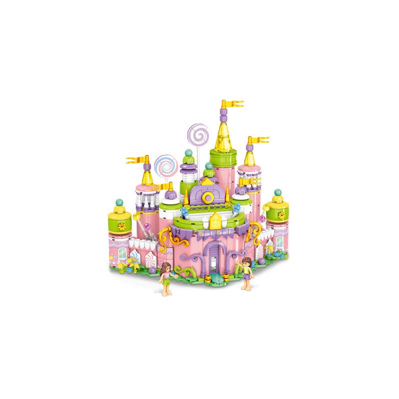 MINGDI LEIBAO K0898 0898 non Lego LÂU ĐÀI KẸO bộ đồ chơi xếp lắp ráp ghép mô hình Girl PRINCESS CASTLE Con Gái 509 khối