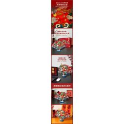 PANTASY 18010 RỒNG CHỒNG XUẤT HIỆN QUẠT BA CHIỀU TẾT bộ đồ chơi xếp lắp ráp ghép mô hình Creator Sáng Tạo 1300 khối