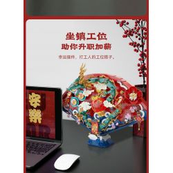PANTASY 18010 RỒNG CHỒNG XUẤT HIỆN QUẠT BA CHIỀU TẾT bộ đồ chơi xếp lắp ráp ghép mô hình Creator Sáng Tạo 1300 khối