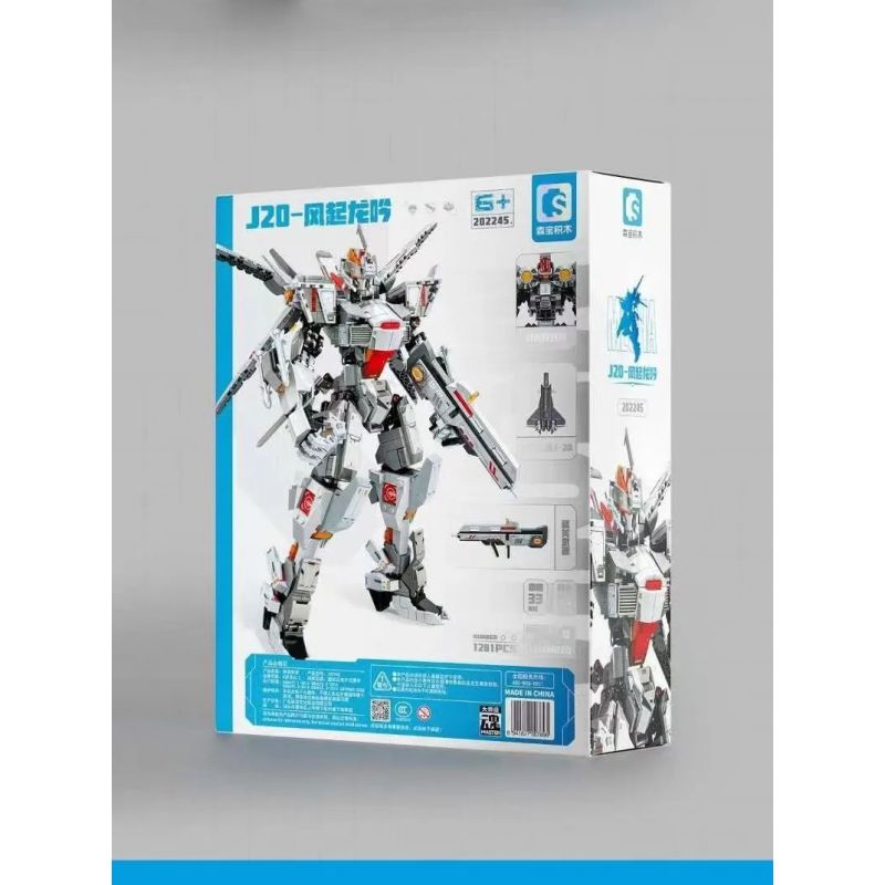 SEMBO 202245 MỘT QUỐC GIA HÙNG MẠNH J-20-GIÓ NỔI RỒNG GẦM bộ đồ chơi xếp lắp ráp ghép mô hình 1281 khối