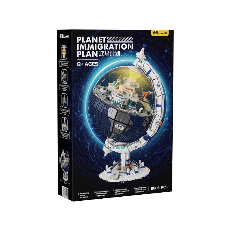 WEKKI 506502 non Lego KẾ HOẠCH DI CHUYỂN SAO bộ đồ chơi xếp lắp ráp ghép mô hình PLANET IMMIGRATION 2803 khối