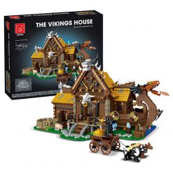 MorkModel 033051 Mork Model 033051 TÚP LỀU VIKING bộ đồ chơi xếp lắp ráp ghép mô hình Vikings THE VIKINGS HOUSE Người Viking 3129 khối