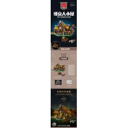 MorkModel 033051 Mork Model 033051 TÚP LỀU VIKING bộ đồ chơi xếp lắp ráp ghép mô hình Vikings THE VIKINGS HOUSE Người Viking 3129 khối