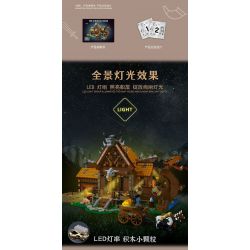 MorkModel 033051 Mork Model 033051 TÚP LỀU VIKING bộ đồ chơi xếp lắp ráp ghép mô hình Vikings THE VIKINGS HOUSE Người Viking 3129 khối