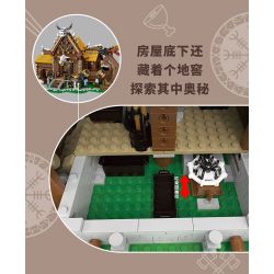 MorkModel 033051 Mork Model 033051 TÚP LỀU VIKING bộ đồ chơi xếp lắp ráp ghép mô hình Vikings THE VIKINGS HOUSE Người Viking 3129 khối