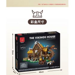 MorkModel 033051 Mork Model 033051 TÚP LỀU VIKING bộ đồ chơi xếp lắp ráp ghép mô hình Vikings THE VIKINGS HOUSE Người Viking 3129 khối