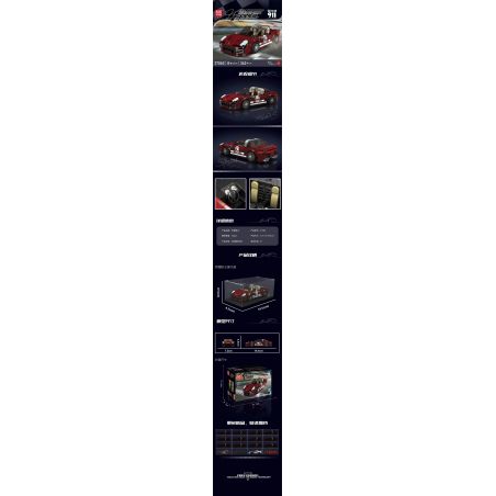 MouldKing 27060 Mould King 27060 PORSCHE 911 TARGA bộ đồ chơi xếp lắp ráp ghép mô hình Speed Champions Racing Cars Đua Xe Công Thức 362 khối