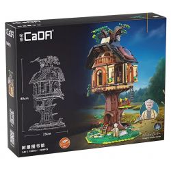 CADA DOUBLEE C66013 66013 THƯ VIỆN NHÀ TRÊN CÂY bộ đồ chơi xếp lắp ráp ghép mô hình Creator Sáng Tạo 1808 khối