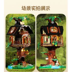 CADA DOUBLEE C66013 66013 THƯ VIỆN NHÀ TRÊN CÂY bộ đồ chơi xếp lắp ráp ghép mô hình Creator Sáng Tạo 1808 khối