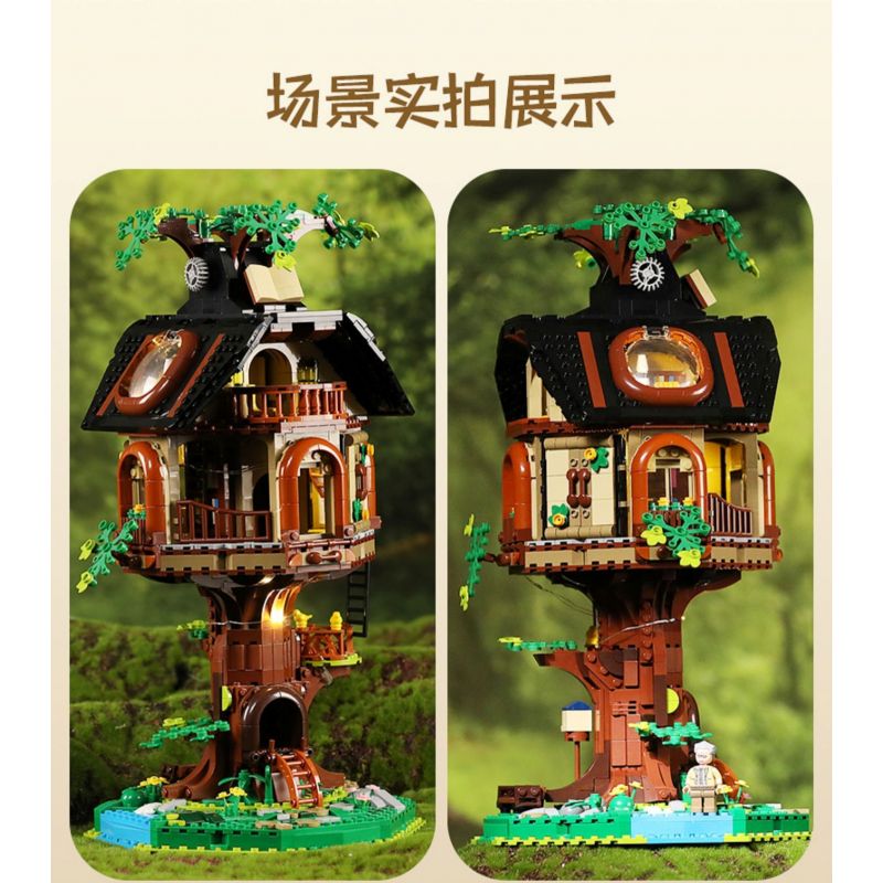 CADA DOUBLEE C66013 66013 THƯ VIỆN NHÀ TRÊN CÂY bộ đồ chơi xếp lắp ráp ghép mô hình Creator Sáng Tạo 1808 khối