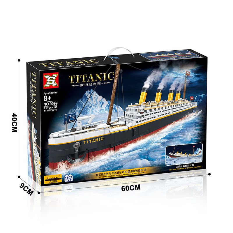 SX 9009 TÀU TITANIC bộ đồ chơi xếp lắp ráp ghép mô hình Creator Sáng Tạo 1507 khối